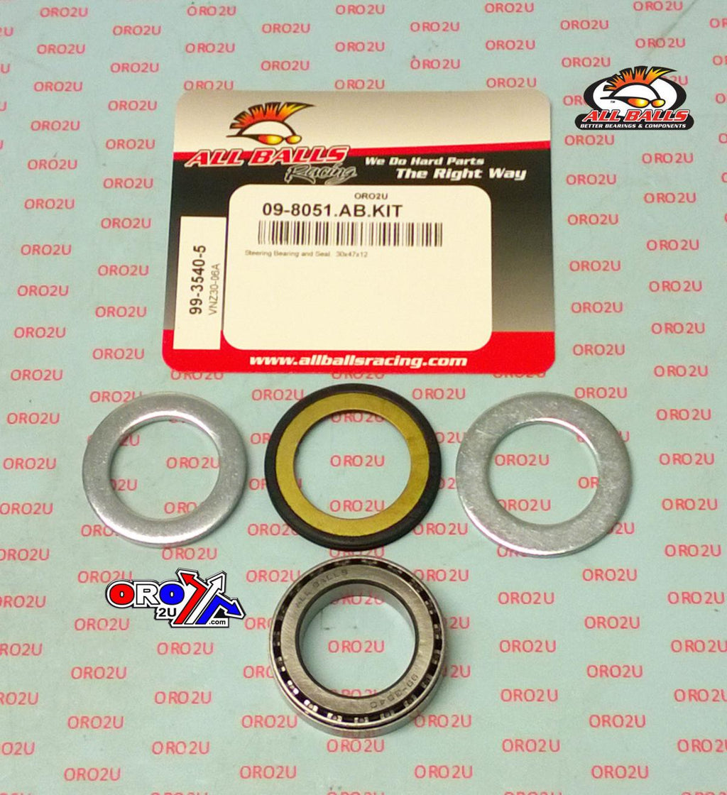 BEARING TAPER & SEAL KIT, ALLBALLS 99-3540-5, 30x47x12, OPEN