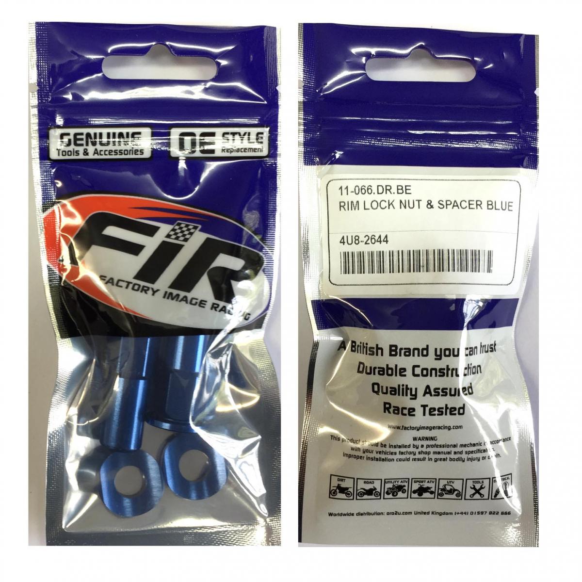RIM LOCK NUT & SPACER BLUE