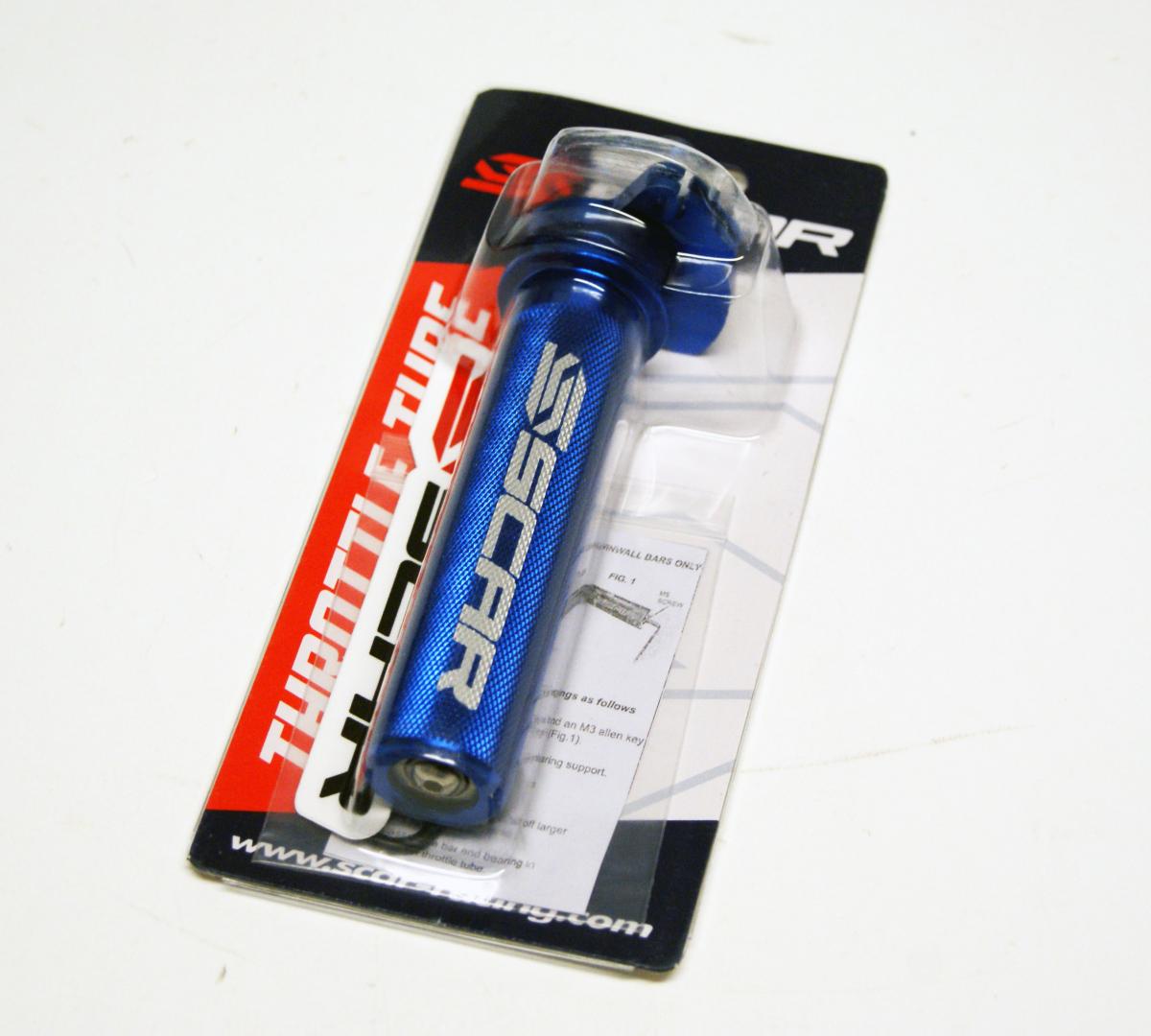 THROTTLE TUBE / BEARING, YZ 65 SCAR RACING TT102 BLUE, ALUMINIUM CNC BILLET 2-STROKE