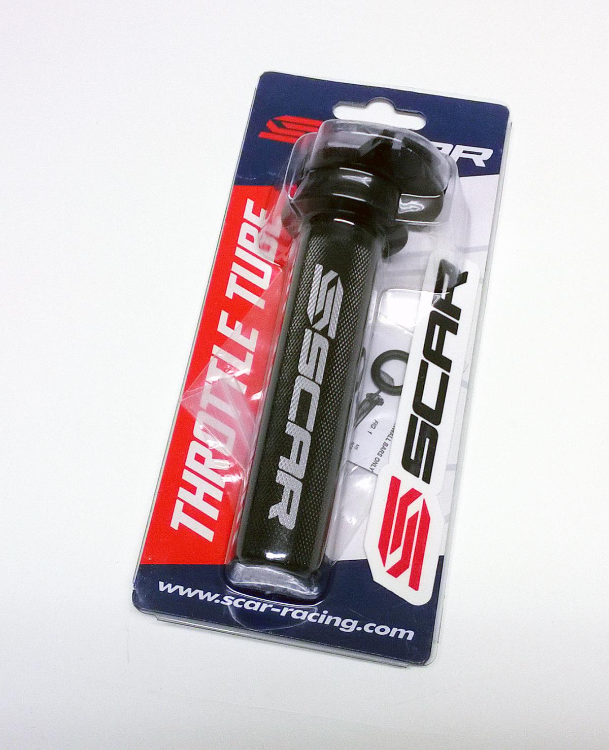 THROTTLE TUBE / BEARING, YZ 125/250 SCAR RACING TT101 BLACK, ALUMINIUM CNC BILLET 2-STROKE
