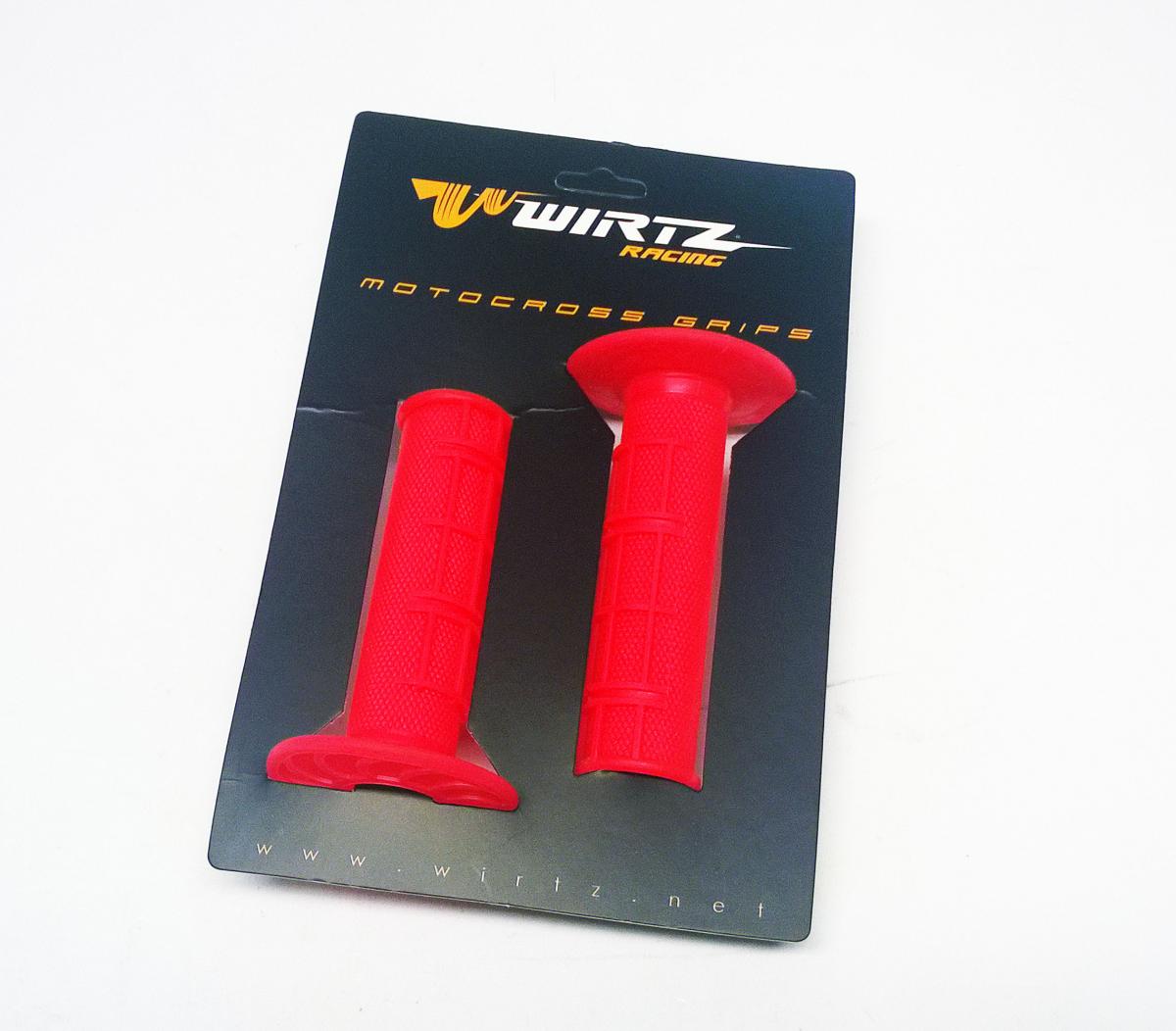 SOFT MX GRIPS 50/50 RED, WIRTZ PU-005 22/25mm