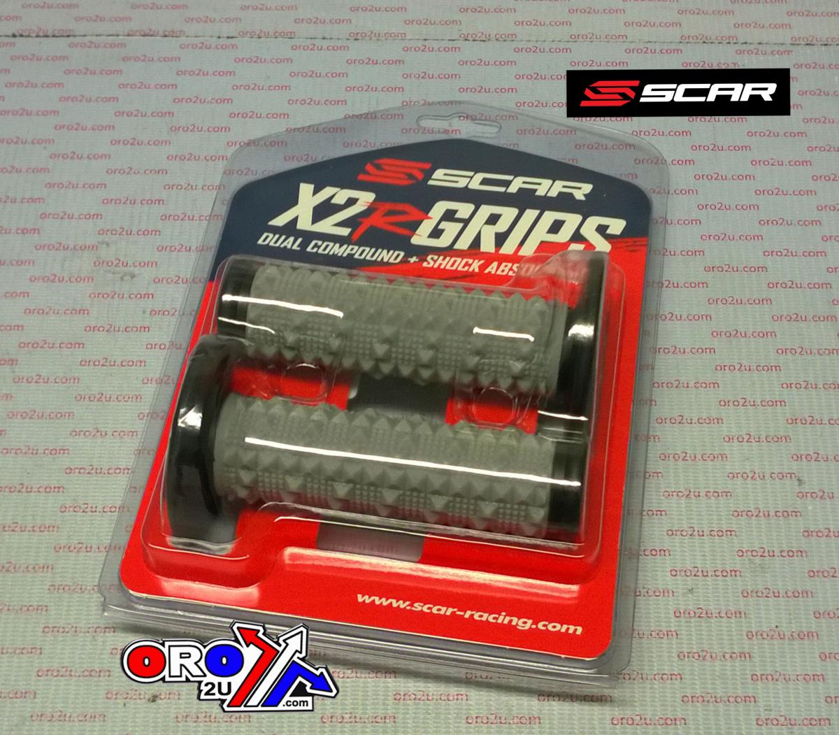 Dual compounds grips X2R Black, SCAR RACING GDDBLK