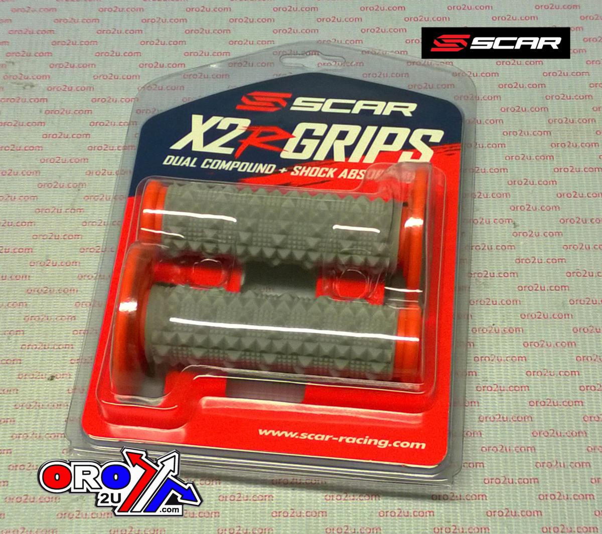 Dual compounds grips X2R Orange, SCAR RACING GDDOR