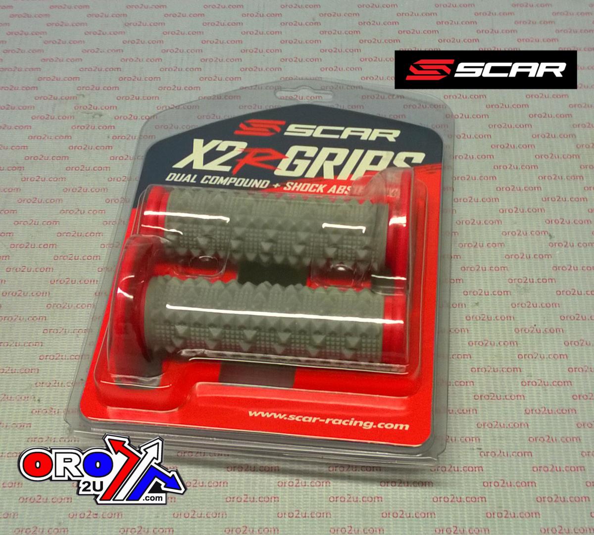 Dual compounds grips X2R Red, SCAR RACING GDDR