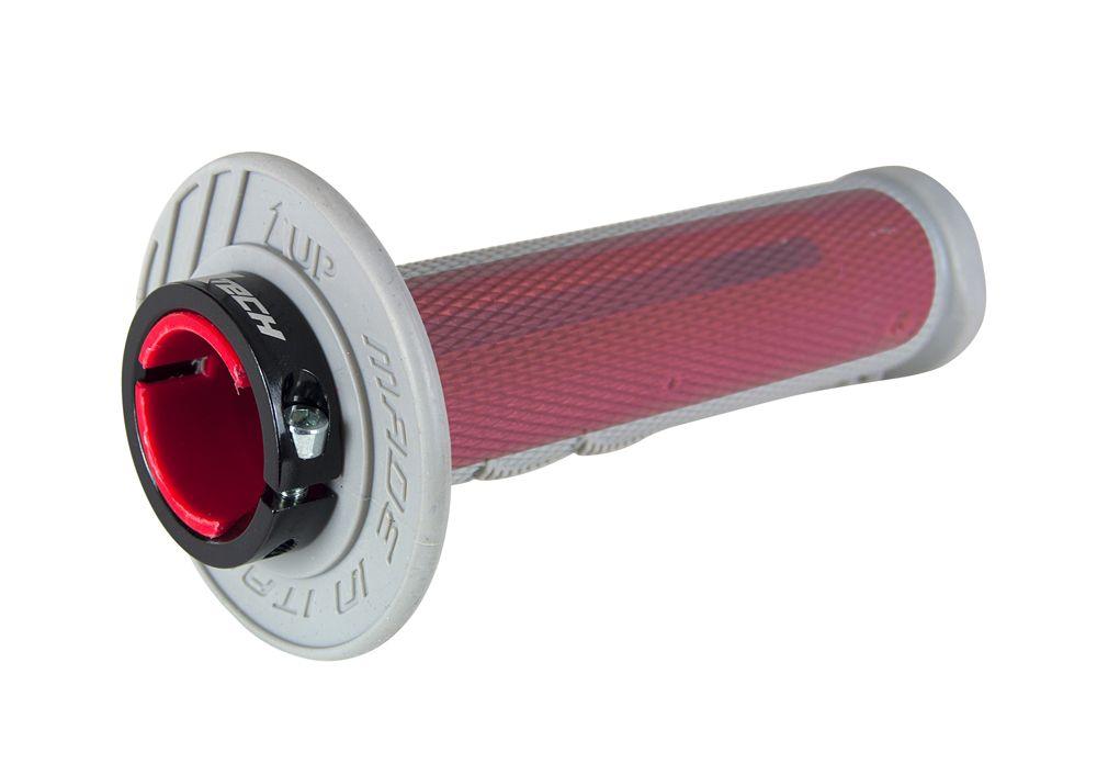 RTECH LOCK ON GRIP SET BETA, HALF WAFFLE GRIP RED, R-MPRRFBETA21