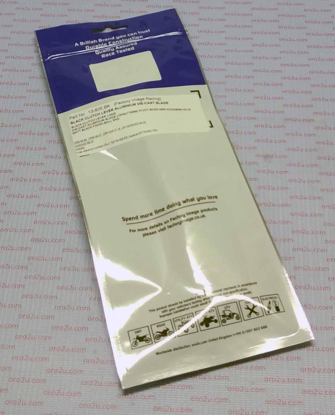 LEVER BLADE CLUTCH LONG BLACK, (DIA CAST) 83-03 CR HONDA