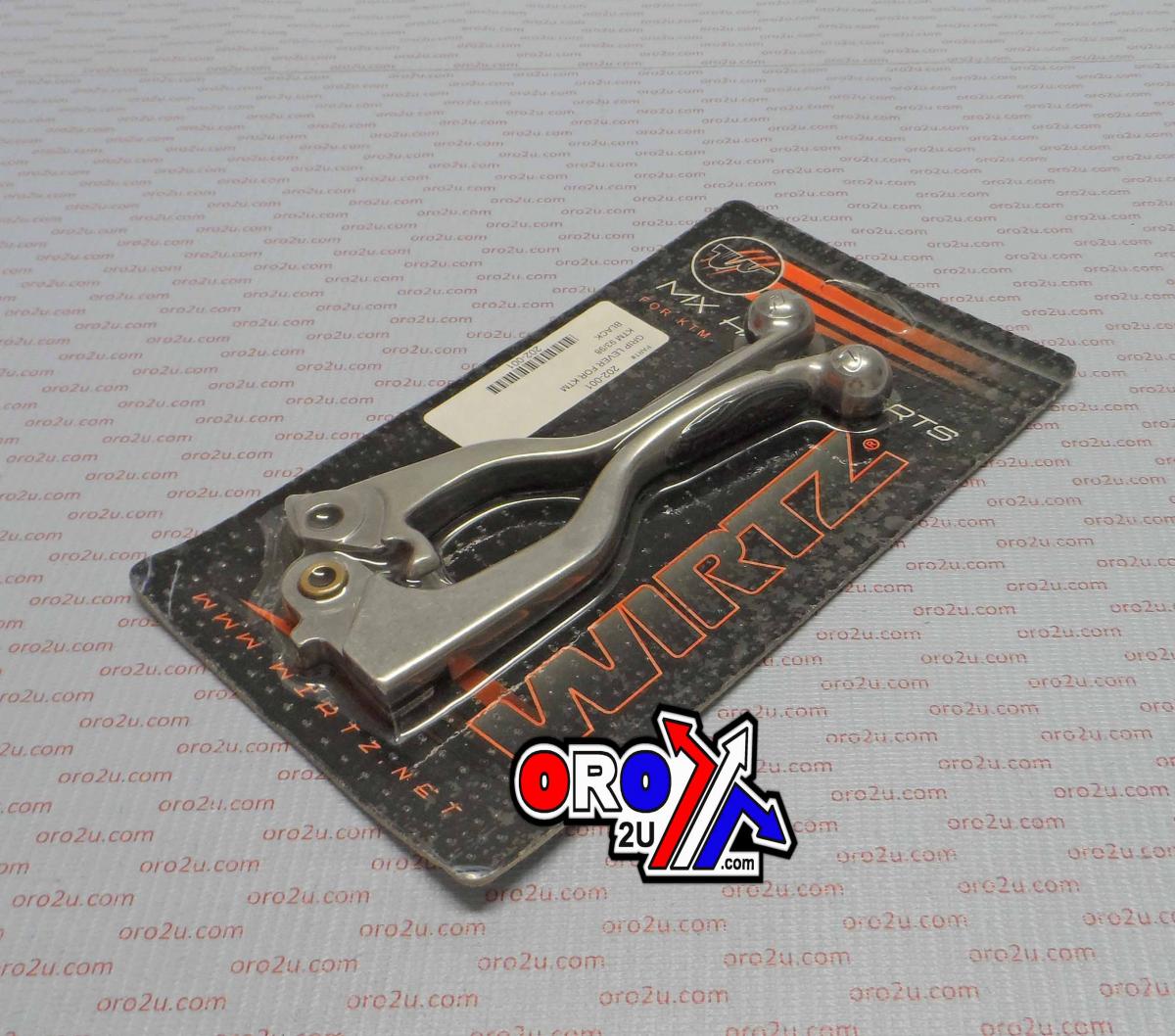 LEVER BLADE SET BLACK GRIP, WIRTZ 202-001 FORGED KTM