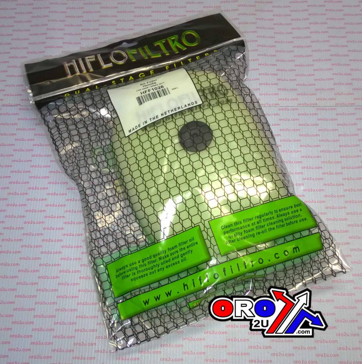 AIR FILTER 2017 CRF/R/RX 450 250, HIFLO HFF1026 HONDA