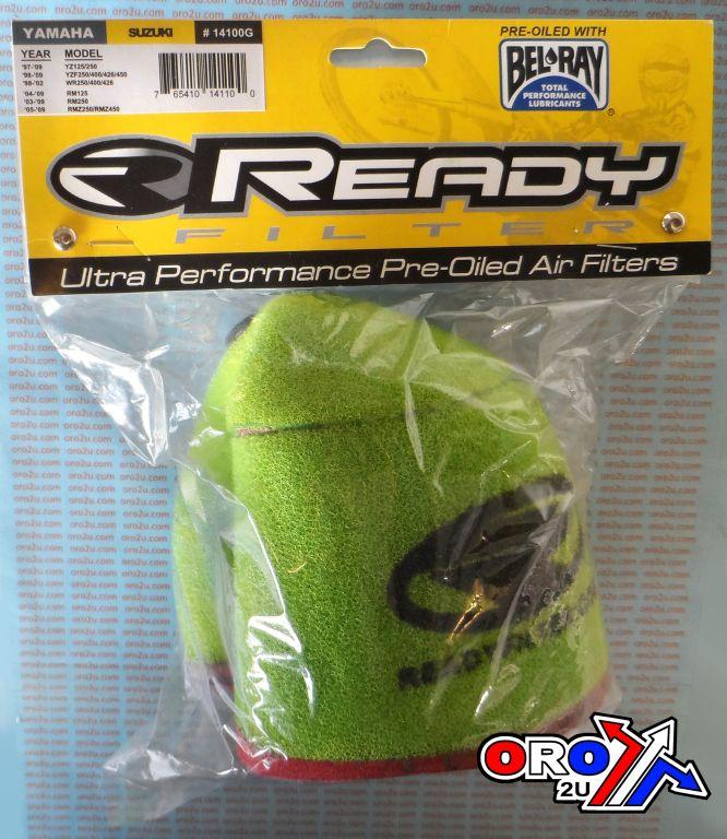 AIR FILTER YZ RM 97-18 OILED, READY 2 RACE OILED, 14100G