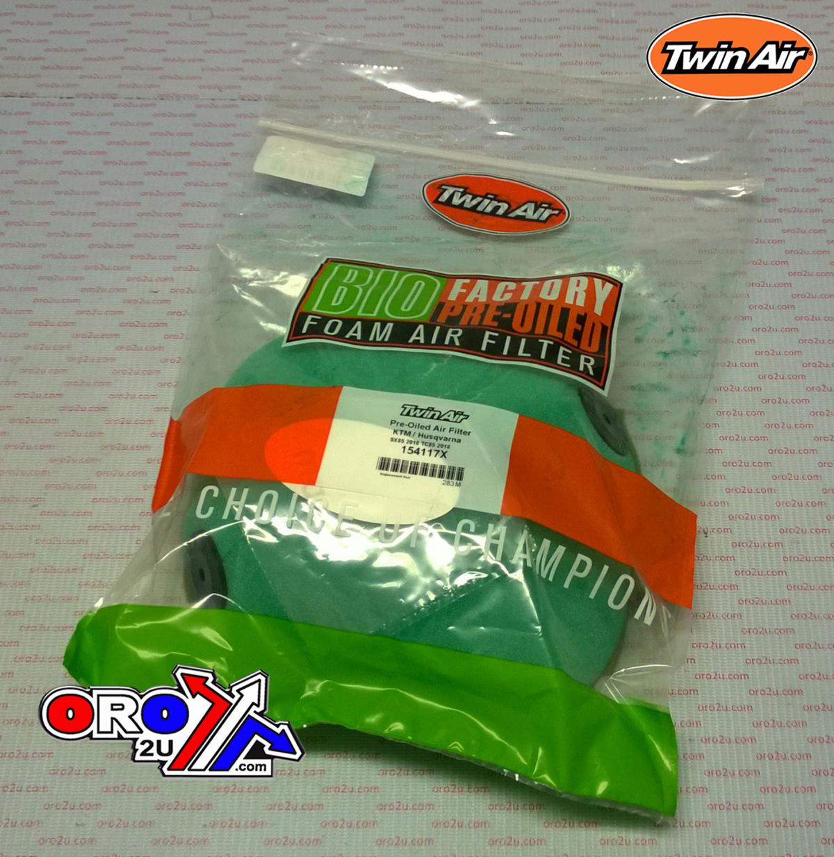 AIR FILTER PRE OILED, 18-25 GASGAS/KTM/HUSQVARNA 85, TWIN AIR 154117X