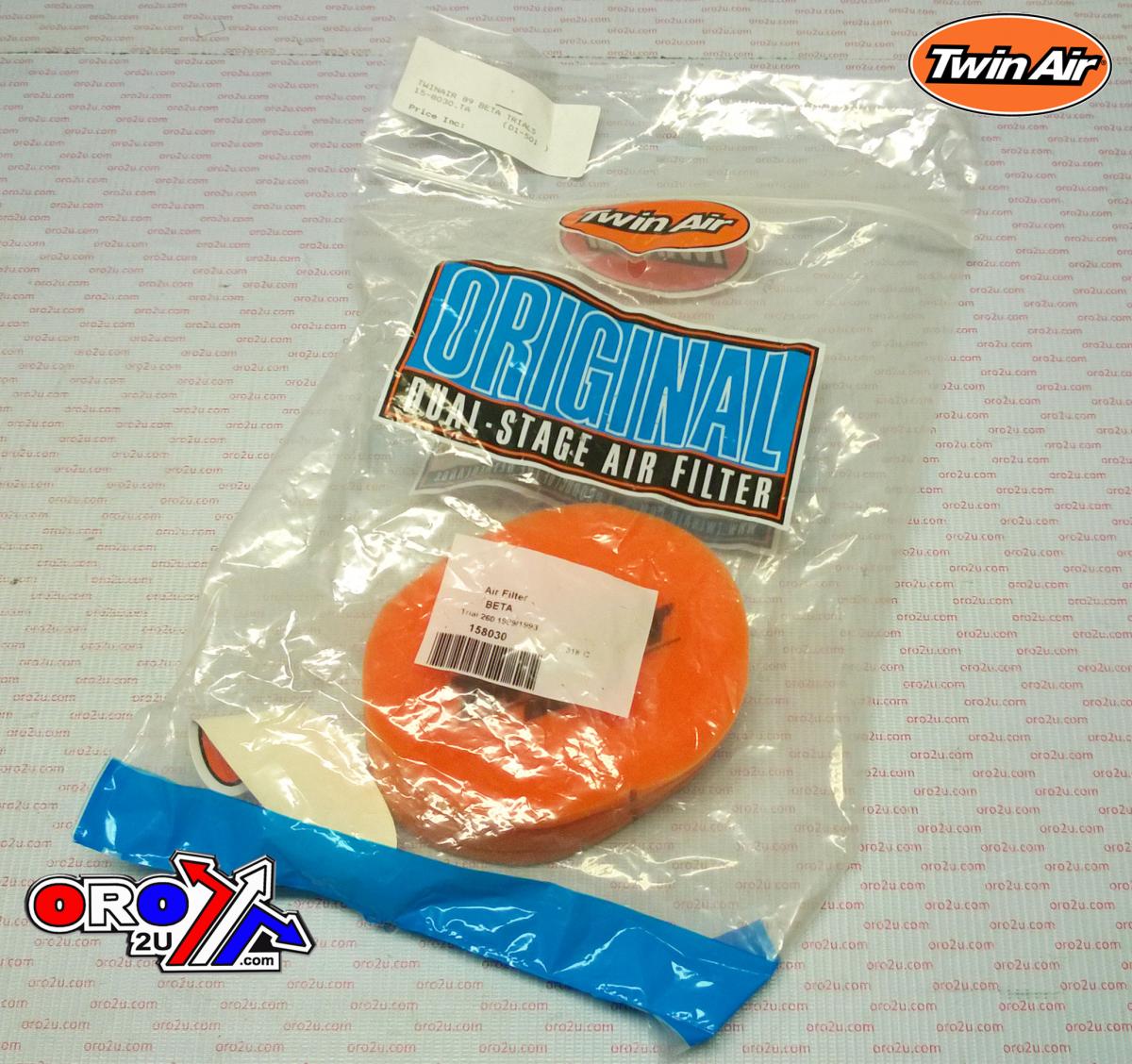 AIR FILTER 1989-93 BETA TRIALS, TWINAIR 158030