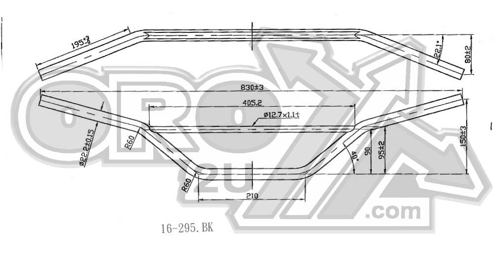 6.5 STEEL CLASSIC HANDLEBARS, / BLUE FULL GLOSS, Made in UK [TAG-Z]