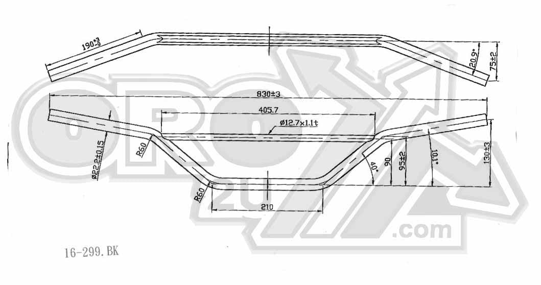 5 STEEL HANDLEBARS RED 48-613 REN / HIGH ENDURO