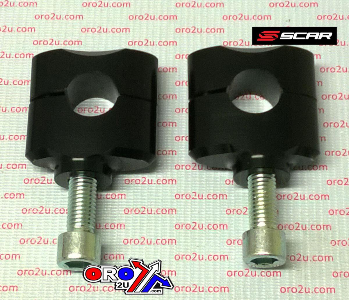 22.2 BAR MOUNTS BLACK, HANDLEBAR CLAMPS 35mm, SCAR RACING SP11