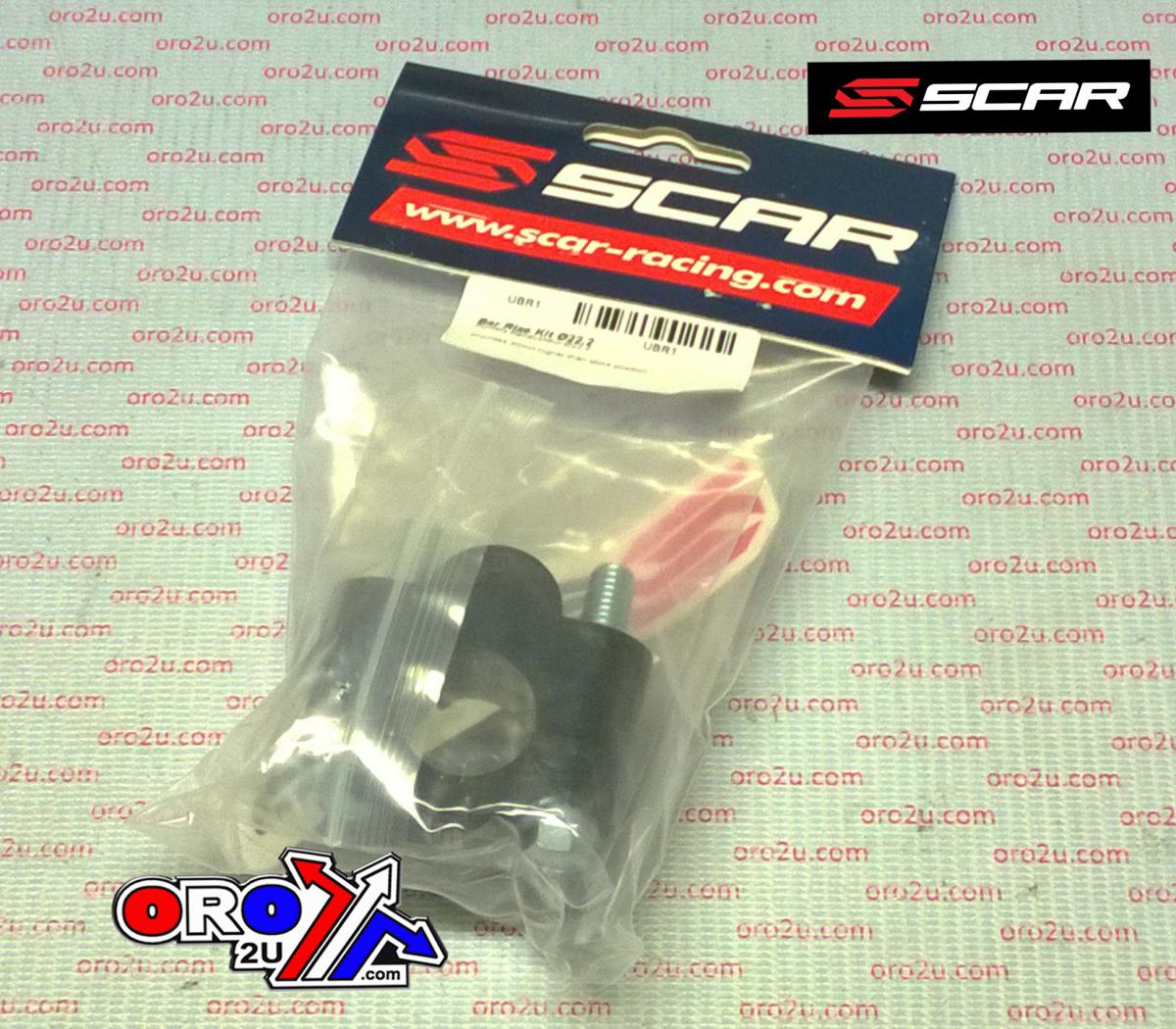 BAR RISE KIT 22.2 BLACK, SCAR RACING UBR1 RISE 20mm