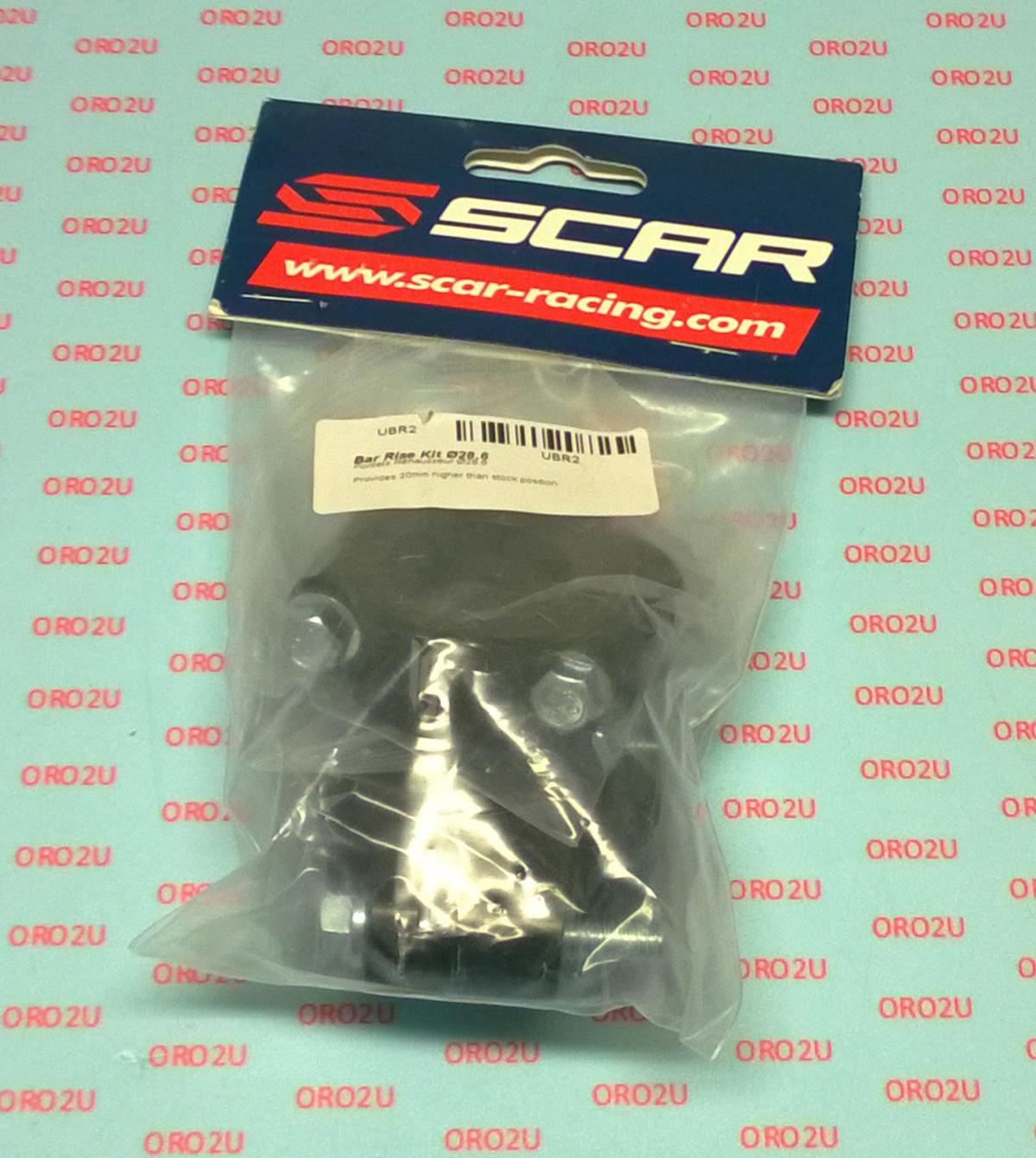 BAR RISE KIT 28.6 BLACK, SCAR RACING UBR2 RISE 20mm