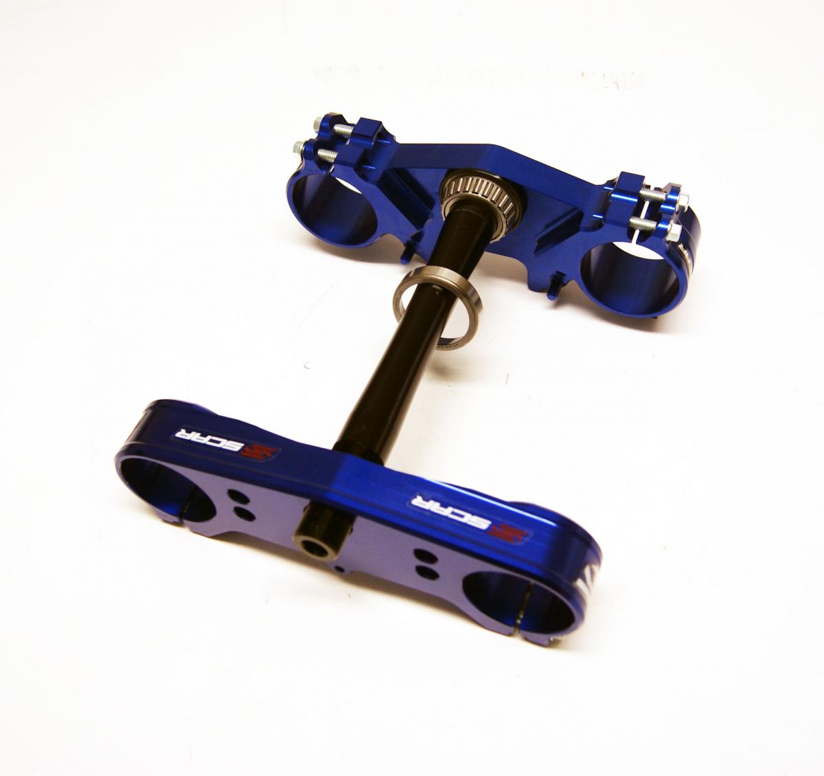 TRIPLE CLAMPS 25 BLUE YZ125, OFFSET 25mm SCAR S1426