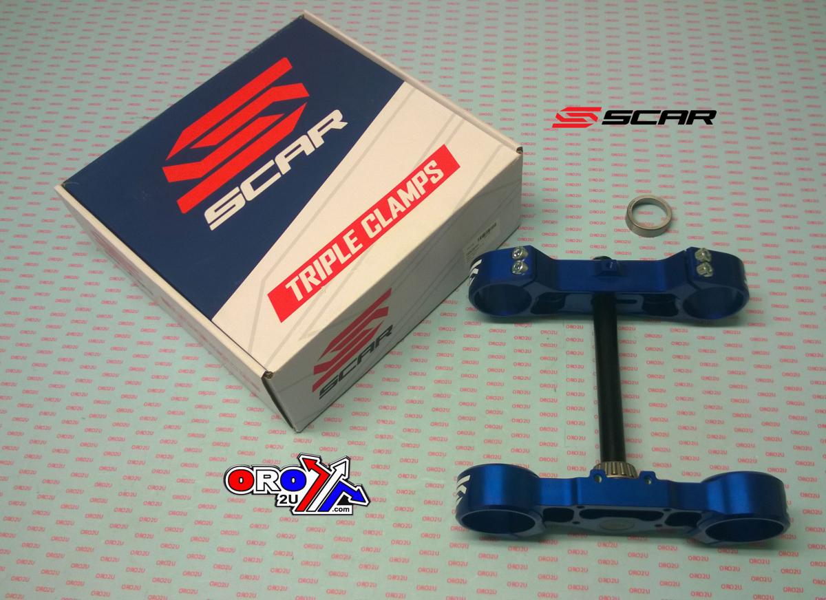 TRIPLE CLAMPS 16 BLUE TC 85, OFFSET 16mm SCAR S5416B
