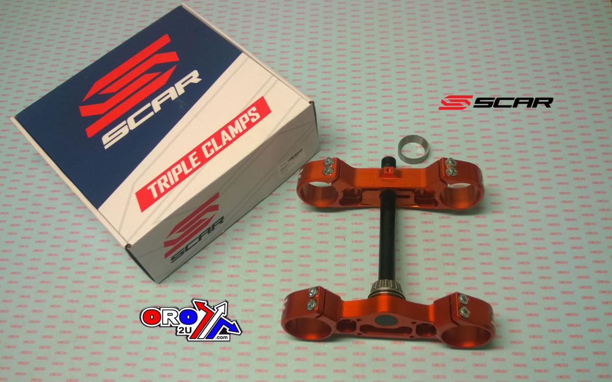 TRIPLE CLAMPS 16 ORANGE SX 85, OFFSET 16mm SCAR S5416OR