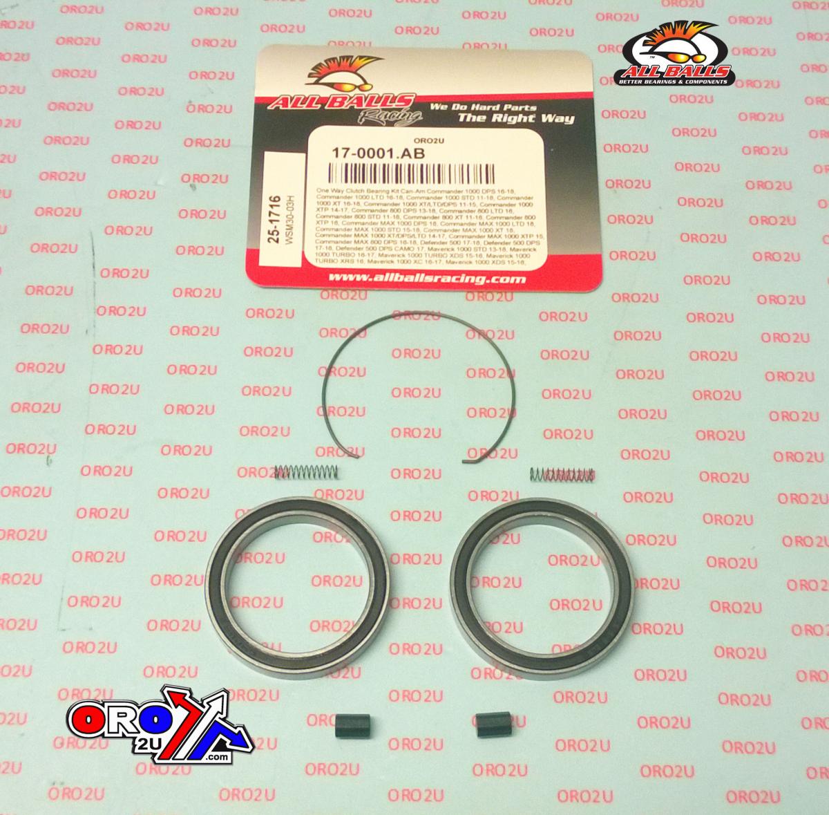 ONE WAY CLUTCH BEARING KIT CAN-AM, ALLBALLS 25-1716