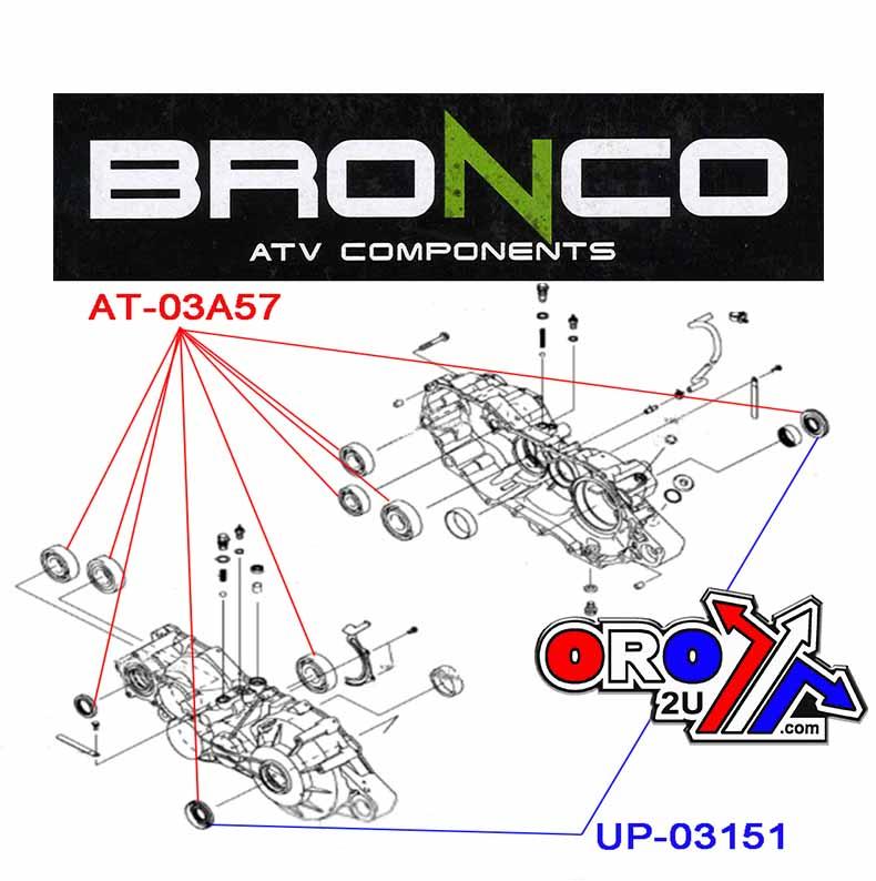DIFFERENTIAL KIT REAR MULE PRO, BRONCO AT-03A57 KAWASAKI UTV, SIDE-BY-SIDE 92045-0764 92045-0765 92045-0768 92045-0769 92045-1364 92049-0749 92049-1361