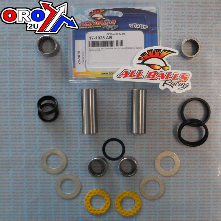 SWINGARM BEARING KIT ALLBALLS, ALLBALLS 28-1075 YAMAHA YZ/WR 250/490/500 88-93