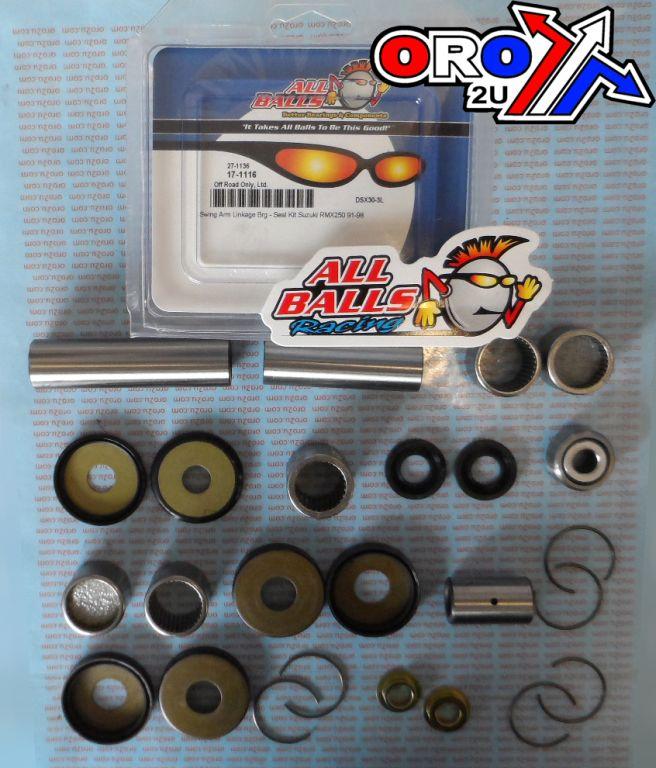 SWINGARM LINKAGE RMX250 91-98, ALLBALLS 27-1136 SUZUKI KIT