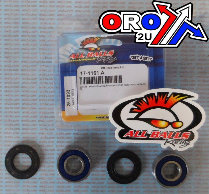 WHEEL BEARING KIT FRONT 85-93 KAW KX125/250/500, ALLBALLS 25-1093 DIRT