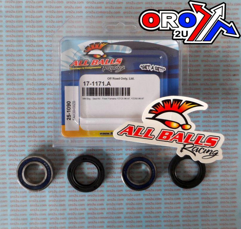 WHEEL BEARING KIT FRONT 96-97 YAM YZ125/250, ALLBALLS 25-1090 DIRT