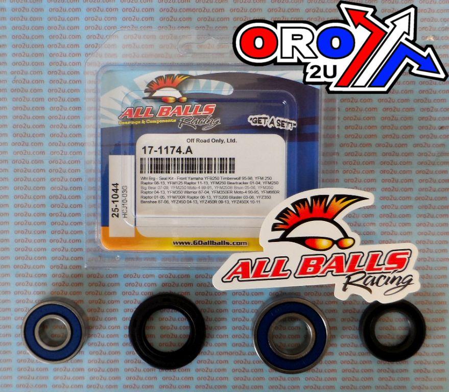 WHEEL BEARING KIT FRONT 87-22 YAM YFB/YFM/YFP/YFS/YFZ, ALLBBALLS 25-1044 ATV
