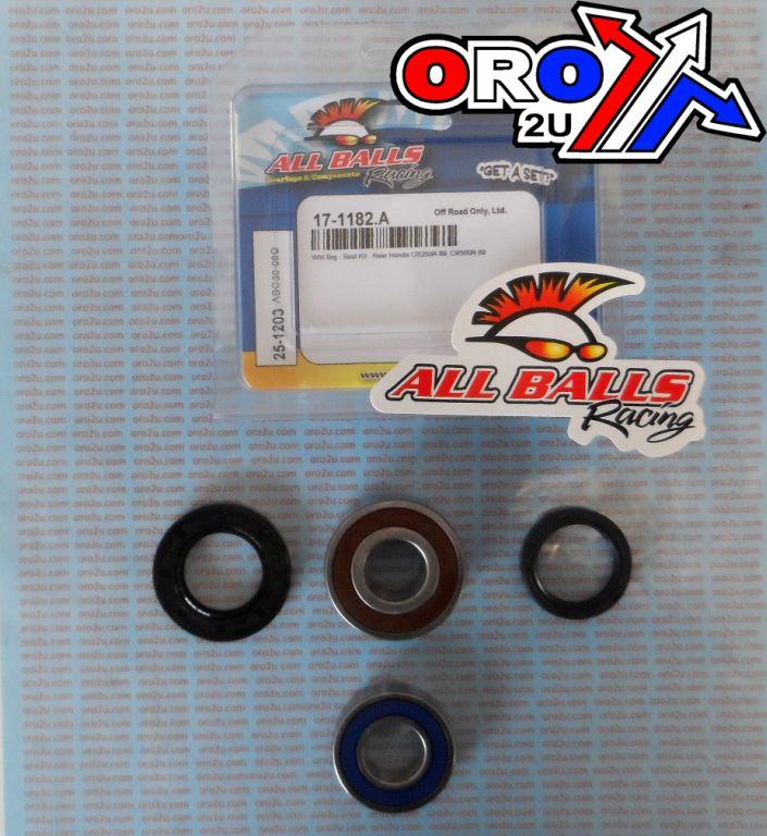 WHEEL BEARING KIT REAR 1989 HON CR250/500, ALLBALLS 25-1203 DIRT