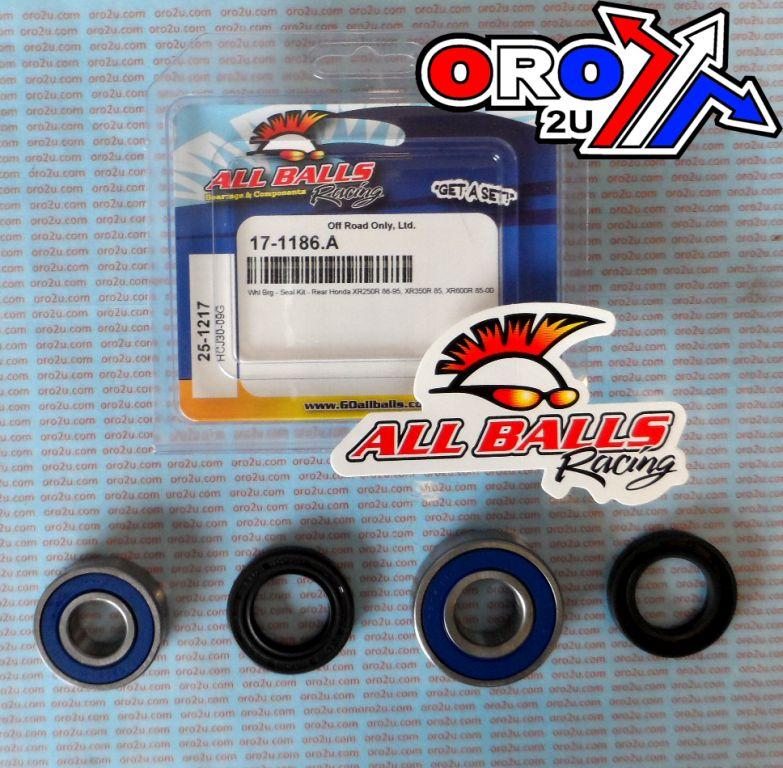 WHEEL BEARING KIT REAR 85-95 HON XR250/350/600, ALLBALLS 25-1217 DIRT