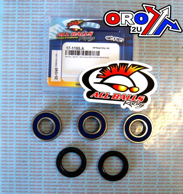 WHEEL BEARING KIT REAR 95-99 SUZ RM125/250, ALLBALLS 25-1243 DIRT