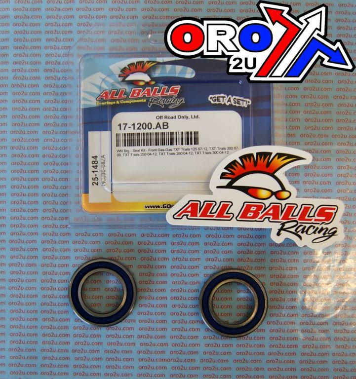 WHEEL BEARING KIT FRONT 04-18 GAS GAS TXT, ALLBALLS 25-1484 DIRT