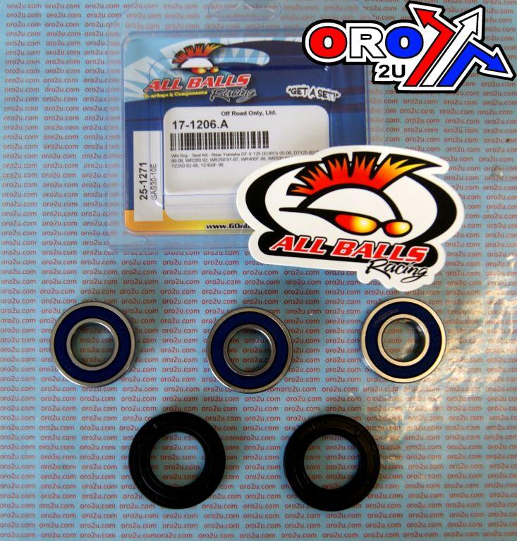 WHEEL BEARING KIT REAR 82-06 YAM DT/WR/YZ, ALLBALLS 25-1271 DIRT