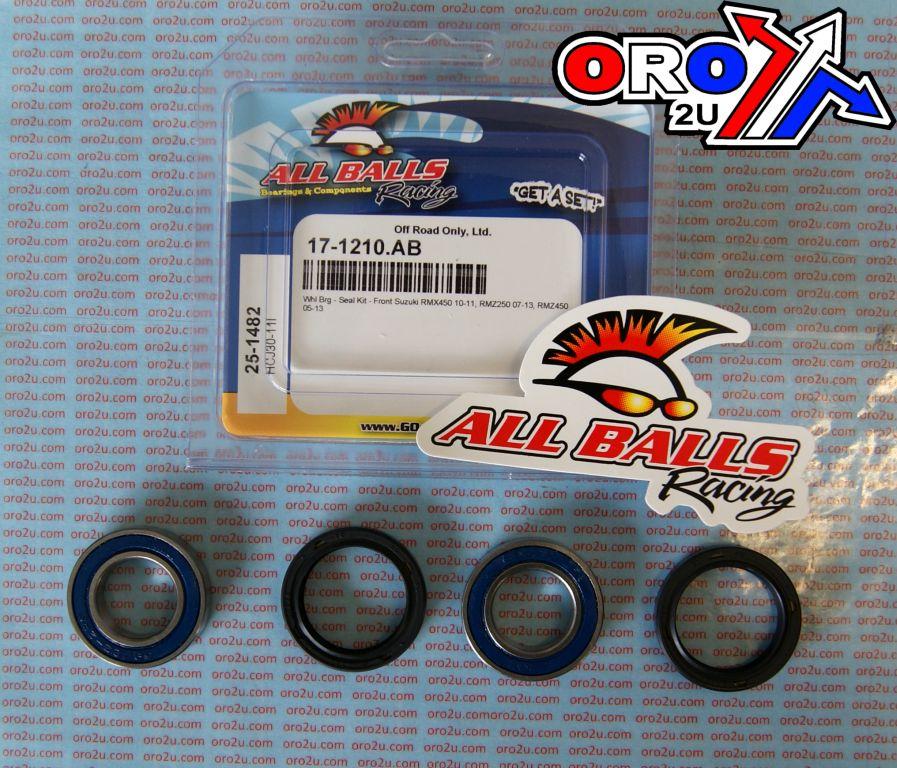 WHEEL BEARING KIT FRONT 05-22 KAW/SUZ/YAM KX/WR/YZ/RMZ, ALLBALLS 25-1482 DIRT