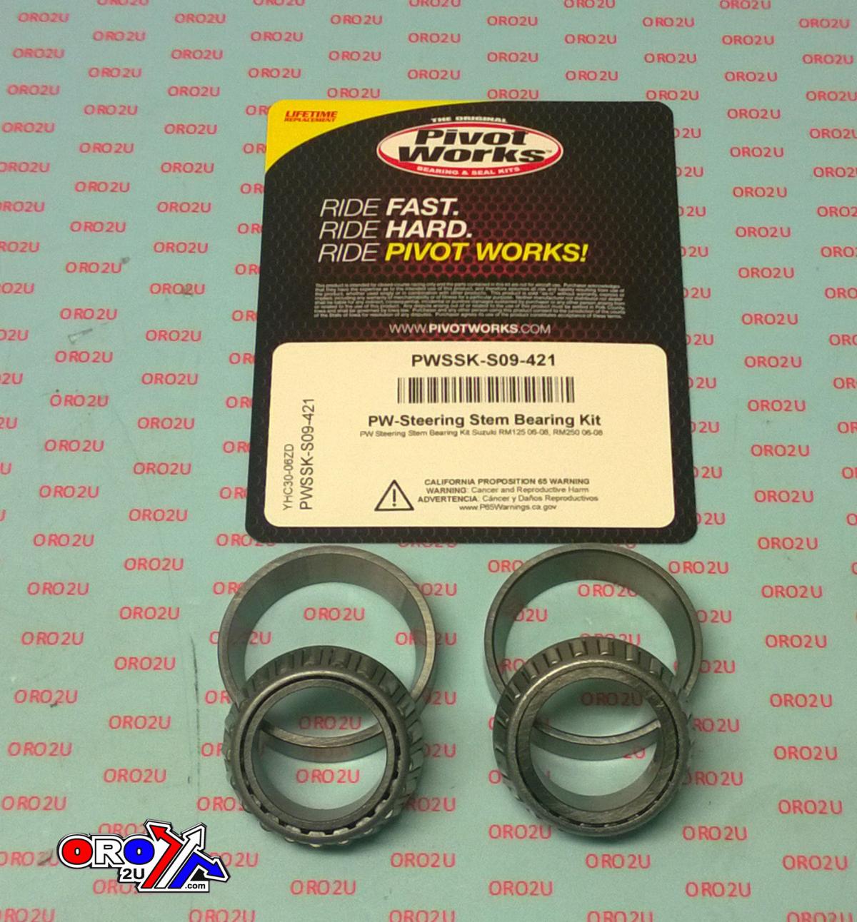 STEERING BEARING KIT RM, PIVOT WORKS PWSSK-S09-421, Suzuki RM125 06-08, RM250 06-08