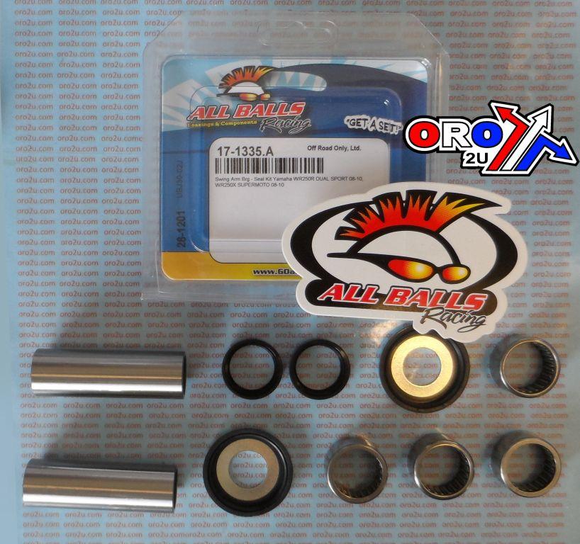 SWINGARM BEARING KIT ALLBALLS, ALLBALLS 28-1201 YAMAHA WR250 R/X 08-20
