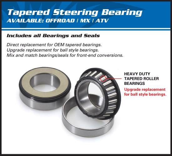 STEERING BEARING KIT ALLBALLS, ALLBALLS 22-1075 SUZUKI TS 125/185