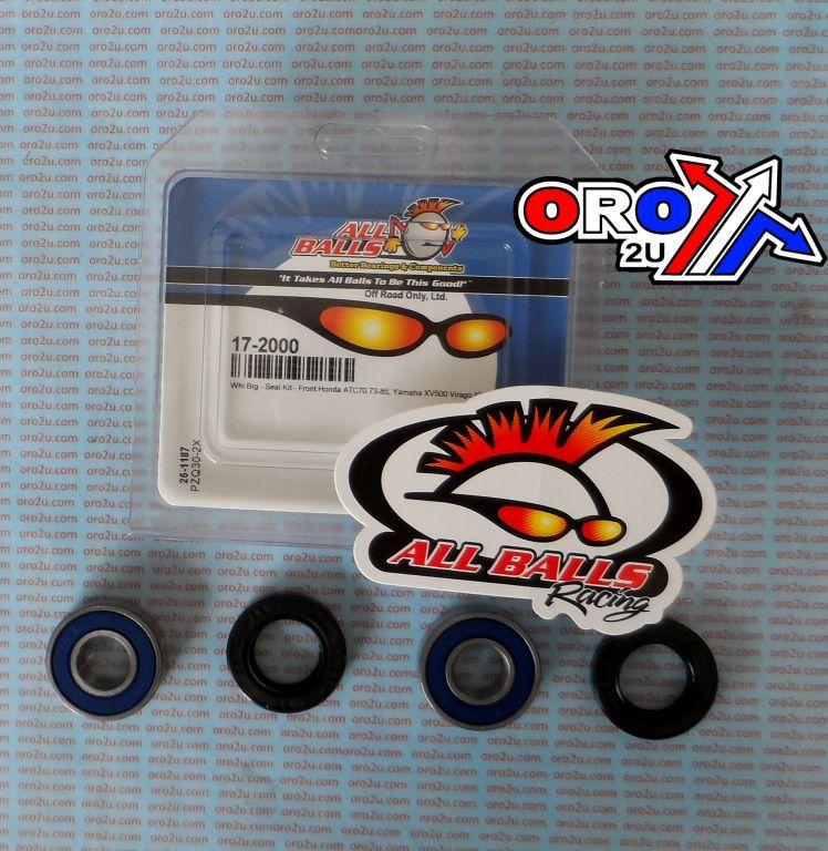 WHEEL BEARING KIT FRONT 73-16 HON ATC70/SUZ AN400/YAM XV500, ALLBALLS 25-1187 ROAD/ATV