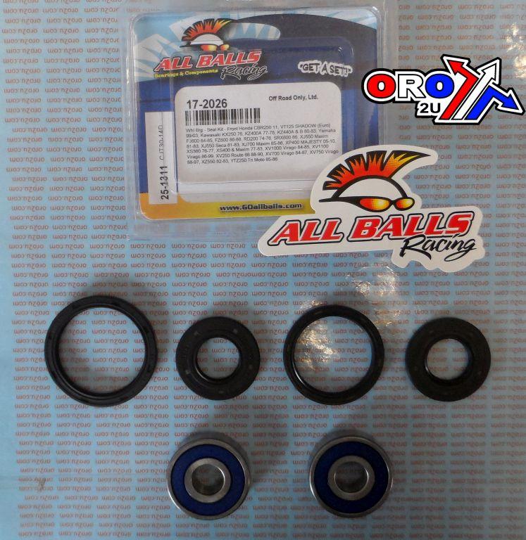 WHEEL BEARING KIT FRONT 73-22 HON/KAW/SUZ/YAM, ALLBALLS 25-1311 ROAD/DIRT