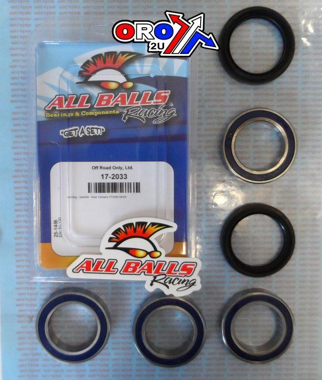 WHEEL BEARING KIT REAR 04-05 YAM YFZ450, ALLBALLS 25-1456 ATV