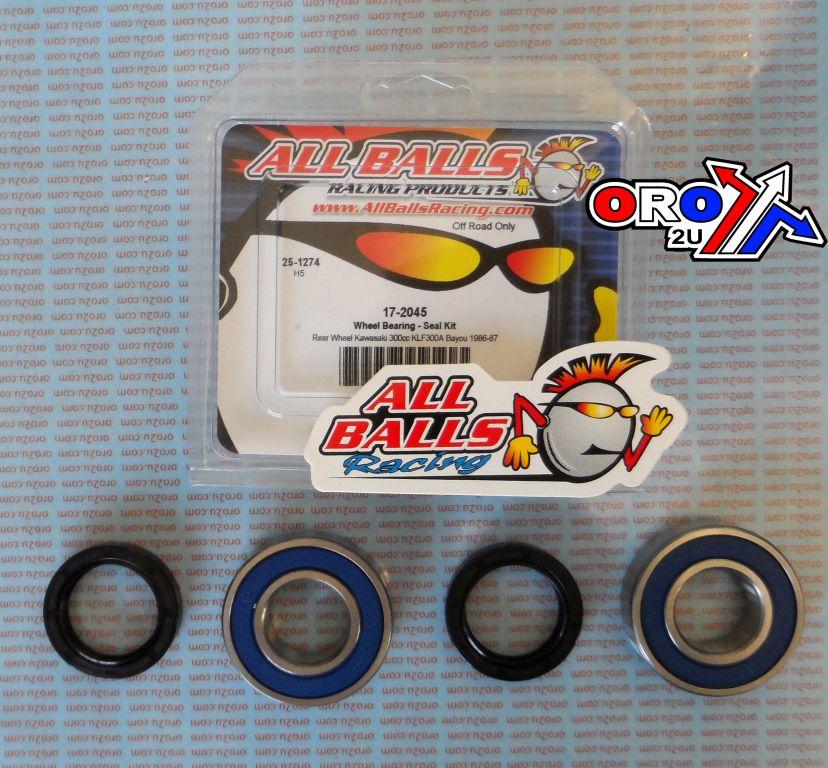 WHEEL BEARING KIT REAR 86-05 CUB CADET/KAW KLF/MULE, ALLBALLS 25-1274 ATV