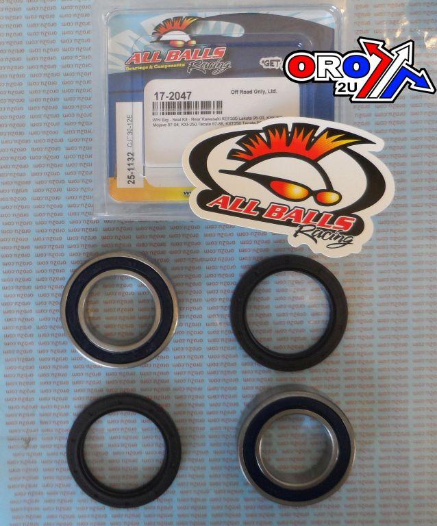 WHEEL BEARING & SEAL KIT REAR, ALLBALL 25-1132 KSF KXF KXT250