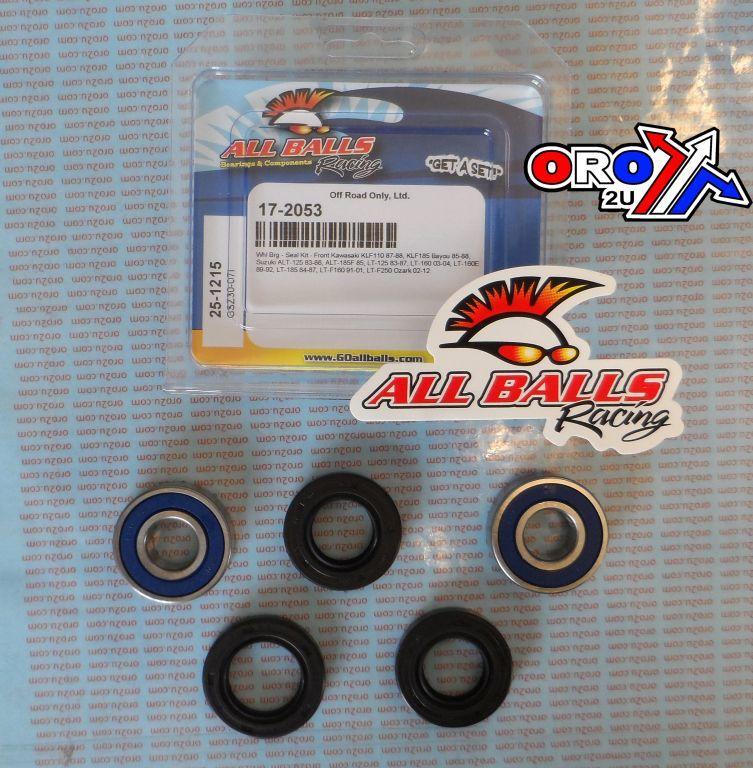 WHEEL BEARING KIT FRONT 83-14 KAW KLF/SUZ LT 110-250, ALLBALLS 25-1215 ATV