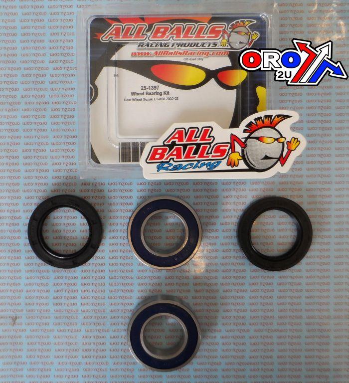 WHEEL BEARING KIT REAR 85-21 KAW/SUZ/YAM 50-100, ALLBALLS 25-1397 ATV