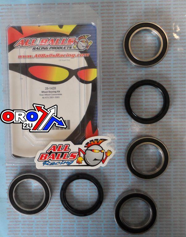 WHEEL BEARING KIT REAR 01-03 CANNONDALE, ALLBALLS 25-1428 ATV
