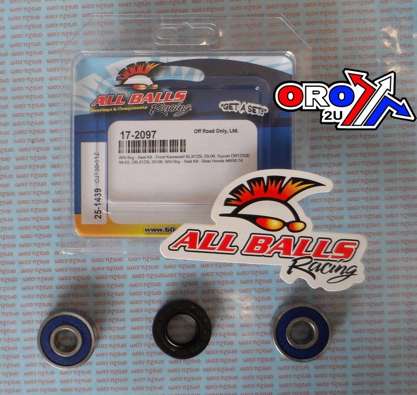 WHEEL BEARING KIT FRONT & REAR 74-21 KAW/SUZ/HON 50-125, ALLBALLS 25-1439 ROAD/DIRT