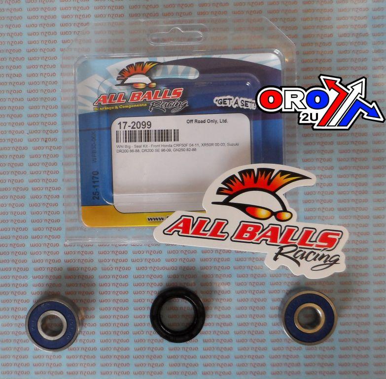 WHEEL BEARING KIT FRONT 82-22 HON/SUZ, ALLBALLS 25-1170 DIRT/ROAD