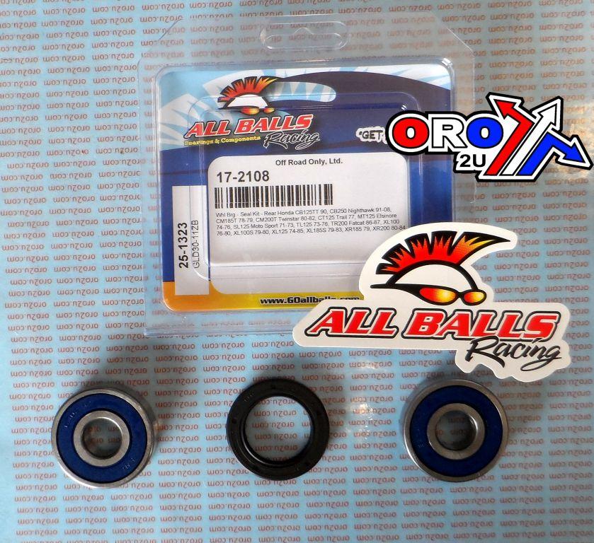 WHEEL BEARING KIT REAR 68-08 HON CA/CB/CM/XL/XR 100-200, ALLBALLS 25-1323 ROAD